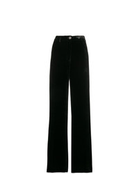 Pantaloni larghi di velluto neri di Aspesi