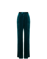 Pantaloni larghi di velluto verde scuro di Etro