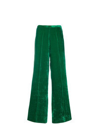 Pantaloni larghi di velluto verdi