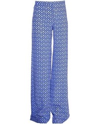 Pantaloni larghi geometrici blu di Saloni