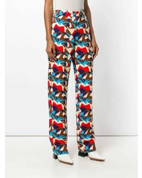 Pantaloni larghi geometrici multicolori di Marni