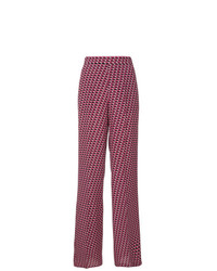 Pantaloni larghi geometrici viola melanzana di Etro