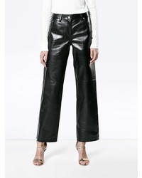 Pantaloni larghi in pelle neri di Calvin Klein 205W39nyc