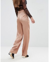 Pantaloni larghi marrone chiaro di Glamorous
