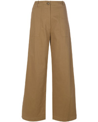 Pantaloni larghi marroni di Semi-Couture