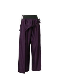 Pantaloni larghi melanzana scuro di Yohji Yamamoto Vintage