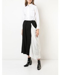 Pantaloni larghi neri e bianchi di Yohji Yamamoto