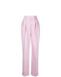 Pantaloni larghi rosa di Agnona
