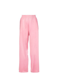 Pantaloni larghi rosa di MM6 MAISON MARGIELA