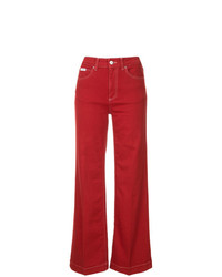Pantaloni larghi rossi di Alexa Chung