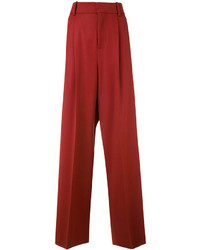 Pantaloni larghi rossi di Marni