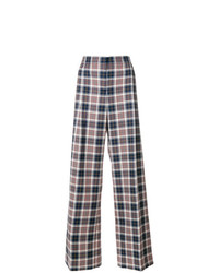 Pantaloni larghi scozzesi multicolori di Tory Burch