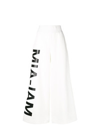 Pantaloni larghi stampati bianchi di Mia-Iam