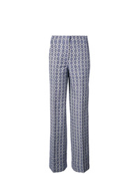 Pantaloni larghi stampati blu di Derek Lam