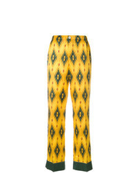 Pantaloni larghi stampati gialli