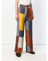 Pantaloni larghi stampati multicolori di Tory Burch