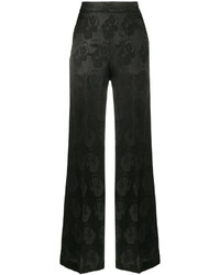 Pantaloni larghi stampati neri di Etro