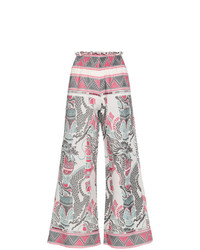 Pantaloni larghi stampati rosa di Celia Dragouni
