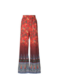 Pantaloni larghi stampati rossi di Warm