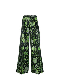 Pantaloni larghi stampati verdi di Christian Pellizzari