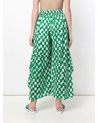 Pantaloni larghi stampati verdi di Tsumori Chisato