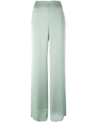 Pantaloni larghi verde menta di Armani Collezioni