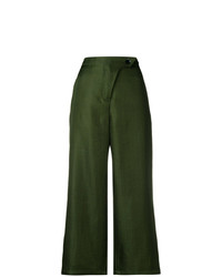 Pantaloni larghi verde oliva di Christian Wijnants