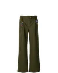 Pantaloni larghi verde oliva di Mira Mikati
