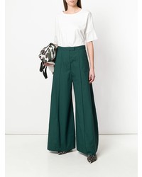 Pantaloni larghi verde scuro di Lemaire