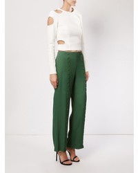 Pantaloni larghi verdi di Rosie Assoulin