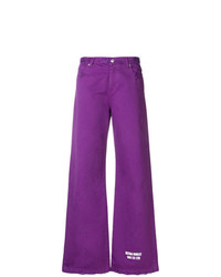 Pantaloni larghi viola melanzana di MSGM