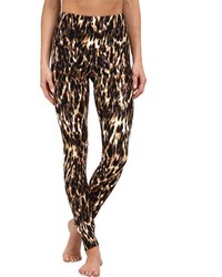 Pantaloni leopardati marrone scuro