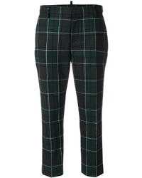 Pantaloni scozzesi verde scuro di Dsquared2