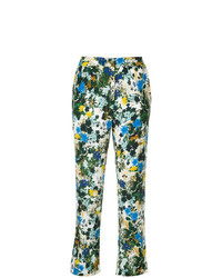 Pantaloni skinny a fiori multicolori di Erdem
