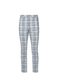 Pantaloni skinny a quadri bianchi e blu di Rosetta Getty