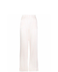 Pantaloni skinny a righe verticali bianchi di Asceno