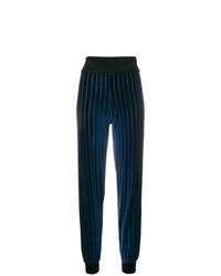 Pantaloni skinny a righe verticali blu scuro di Sonia Rykiel