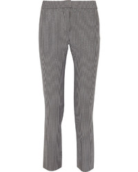 Pantaloni skinny a righe verticali grigi