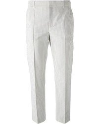 Pantaloni skinny a righe verticali grigi di Paul Smith