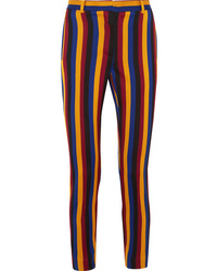 Pantaloni skinny a righe verticali multicolori