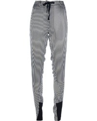 Pantaloni skinny a righe verticali neri e bianchi di Ann Demeulemeester