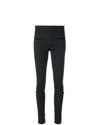 Pantaloni skinny a righe verticali neri di Haider Ackermann