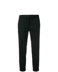 Pantaloni skinny a righe verticali neri di Thom Browne