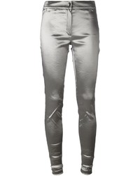 Pantaloni skinny argento di Ann Demeulemeester