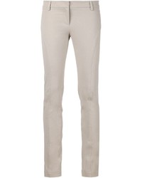 Pantaloni skinny beige di Brunello Cucinelli