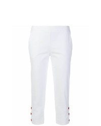 Pantaloni skinny decorati bianchi