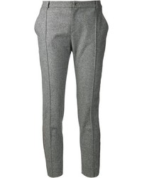 Pantaloni skinny di lana grigi