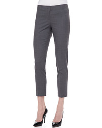Pantaloni skinny di lana grigio scuro