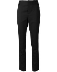 Pantaloni skinny di lana neri di Helmut Lang