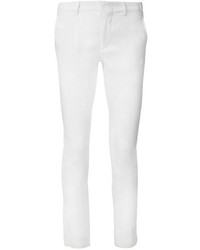 Pantaloni skinny di seta bianchi